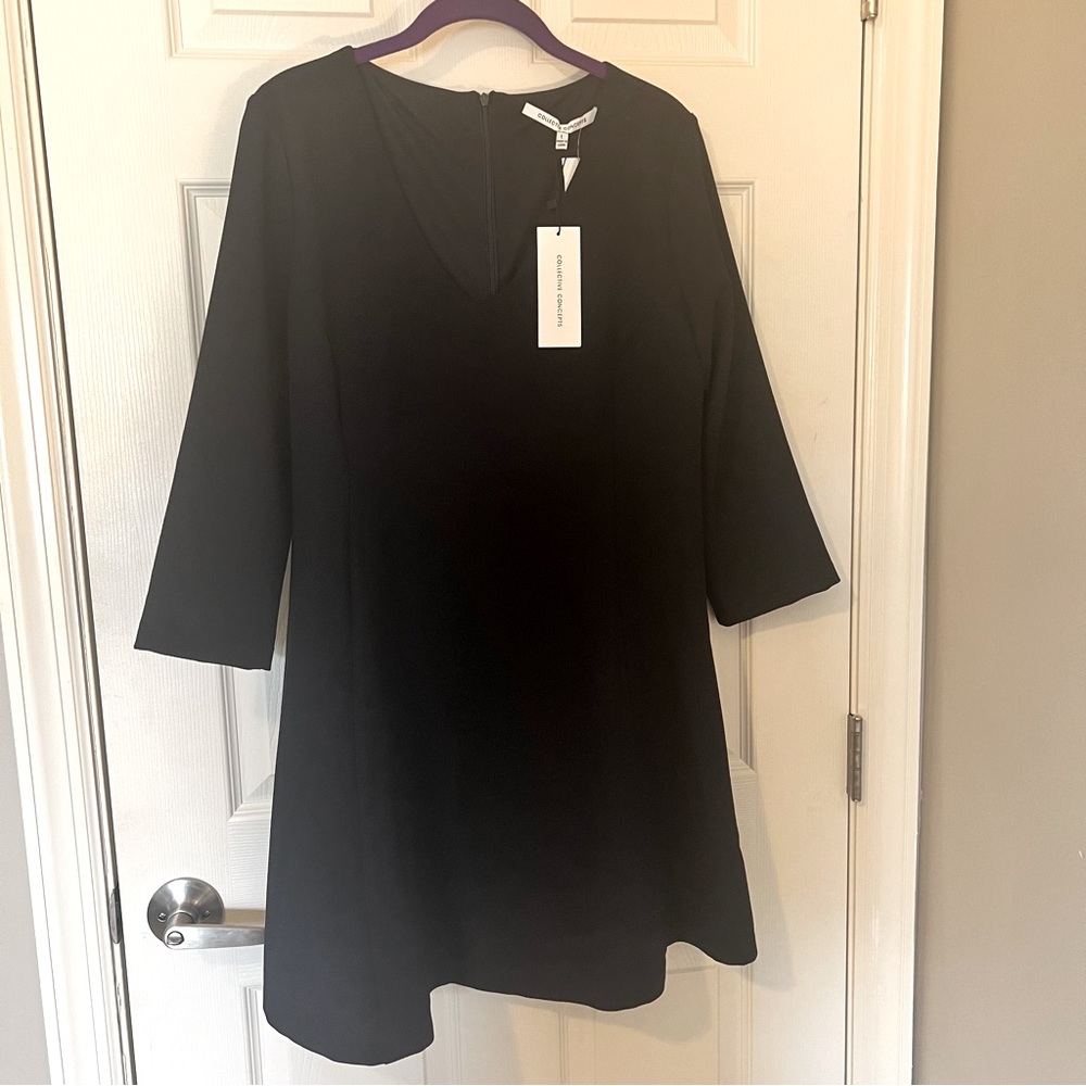 Navy Swing/ A Line Dress. New w Tags. Size 12
